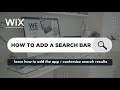 How to Add a Search Bar + Customize Result Pages in Wix
