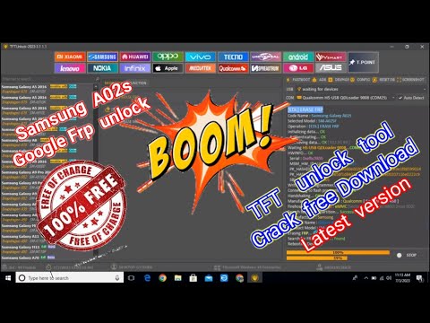 Samsung A02s Google frp Bypass | one click frp Remove by TFT unlock tool crack free Download Latest