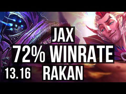 JAX vs RAKAN (TOP) | 72% winrate, 8/1/2, Legendary | EUW Master | 13.16