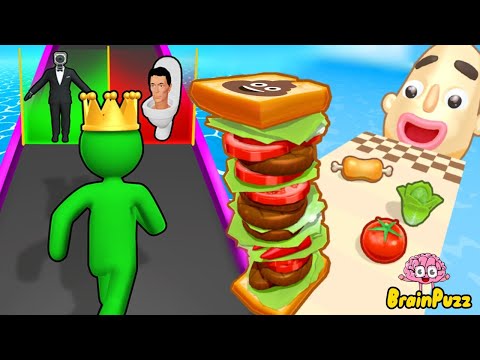 Sandwich Runner VS Giant Rush  - All Levels iOS Android Gameplay - Best Mobile Games NEW APK UPDATE