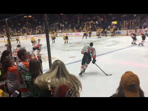 Philadelphia Flyers Warming Up
