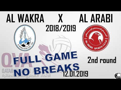 Al Wakra X Al Arabi 0:3 - Qatar Volleyball League 18/19 - (12.01.2019) NO BREAKS, BACK VIEW
