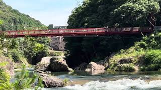 宇連川と馬背岩（その2）川岸からの映像（2023.7.14）