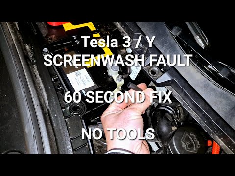 Tesla Model 3 / Y windscreen washer not working  - FIX IN 60 SECONDS, NO TOOLS