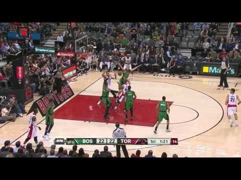 Jonas Valanciunas vs Boston Celtics 2014.03.28