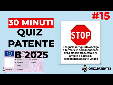 Quiz della Patente B 2025: Sfida di 30 Minuti #15
