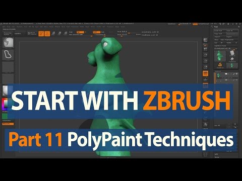 How to Start with ZBrush - PolyPaint Techniques - Part 11
