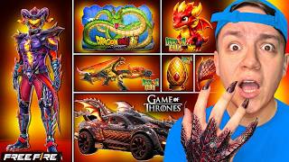 RETO: USAR SOLO COSAS DE DRAGONES EN FEE FIRE😱!