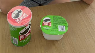 【比較動画】日本とアメリカのプリングルス対決|ひなちゃんはどっちが好き?