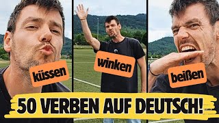 50 Verben in 8 Minuten! | Deutsch lernen A2/B1