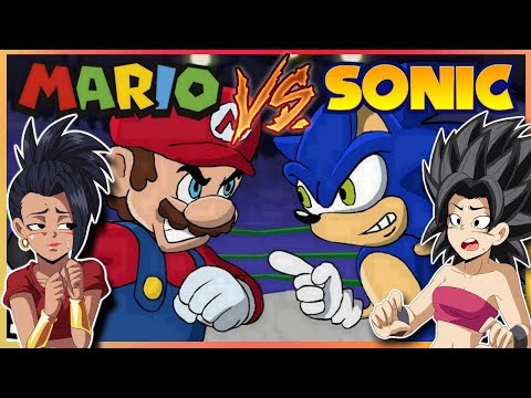Kale and Caulifla React to Mario Vs Sonic - Cartoon Beatbox Battles