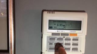 Temperature Set Back Function on the UTY-RNNUM Wall Mount Cotroller
