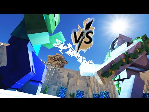 Dragon - Epic Minecraft Showdown: Electrical Golem vs. Giant Zombie Battle!