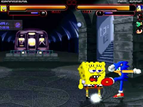 TheMattalocalypse Random Mugen Battle - 129 - SpongeBob VS. Zim, Neo Sonic, Marvin, and Buttercup