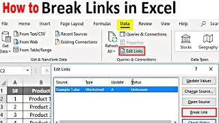 How to Break Links in Excel - 13. break link of paste data in excel