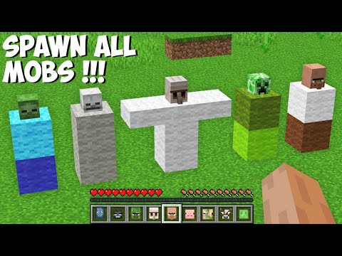 New SECRET WAY TO SPAWN ALL MOBS in Minecraft ! HOW TO SUMMON MOB !