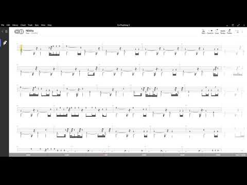 Nikita ( Elton John ) ,Tablatura e base Senza Basso - Backing bass track - NO BASS
