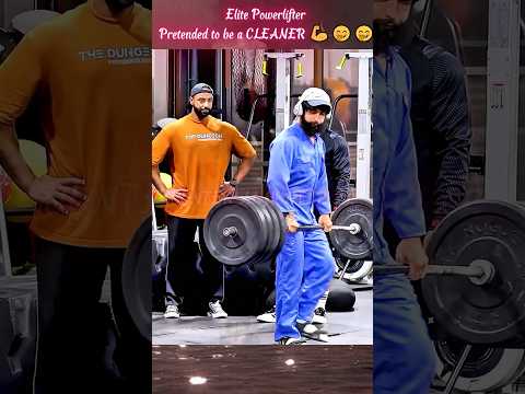 Elite Powerlifter Pretended to be a CLEANER  #gym #funny #trolllife