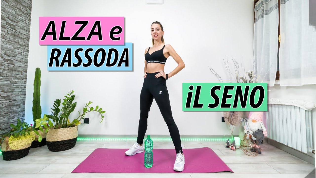 ALZA E RASSODA IL SENO. Esercizi semplici da fare a casa con una bottiglia d'acqua.