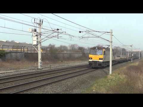 92011 seen arriving/departing Carnforth 23rd March 2012