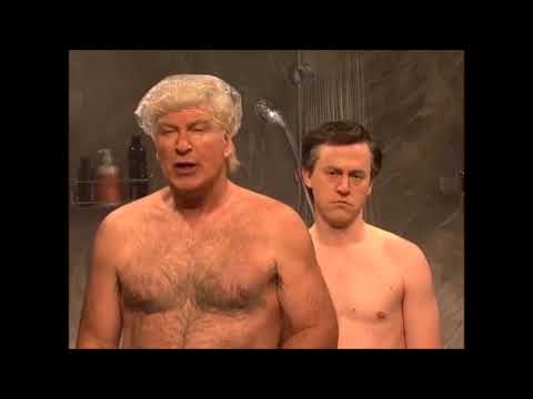 Saturday Night Live 'SNL' Alec Baldwin Shower Trump And Paul Manafort With Mike Pence #SNL