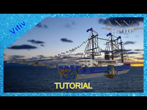 Anno 1800 Extravaganza Steamer in Minecraft - 1:1 Scale - Tutorial