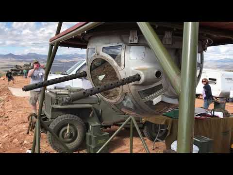Ball turret live fire at the Big Sandy machine gun shoot. www.bombercamp.org