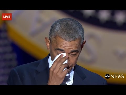 Obama Cries While Talking About Michelle Obama Video