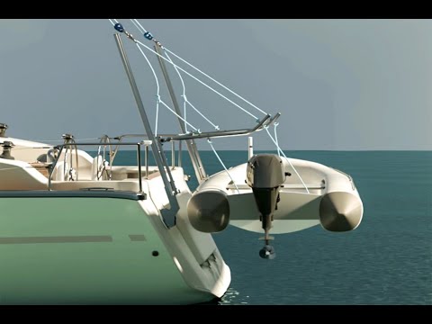 A revolutionary new way to carry and launch a dinghy from a modern yacht.
