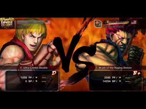 USF4 High Level Online Match vs VolcanicAkuma55 - Ken vs Akuma