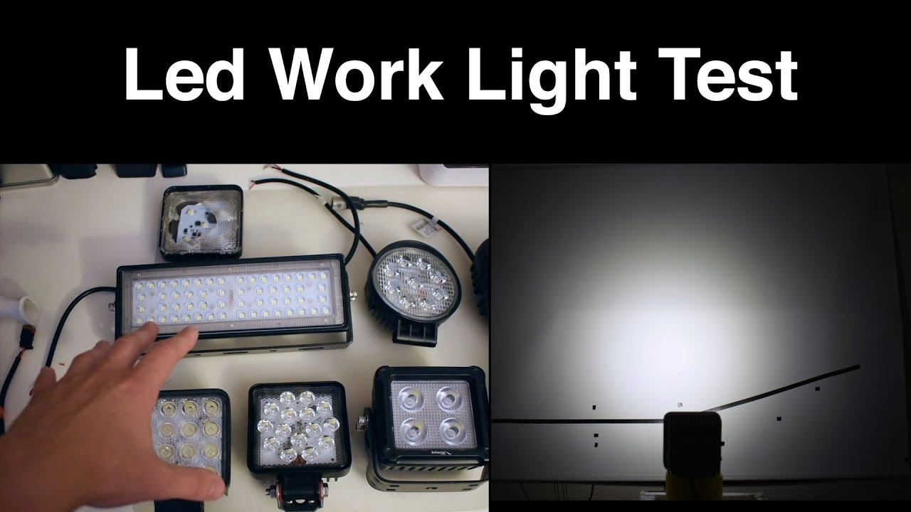 Watch video Test and review of various led work light for cars, trucks and work machines. Now Test and review of various led work light for cars, trucks and work machines.