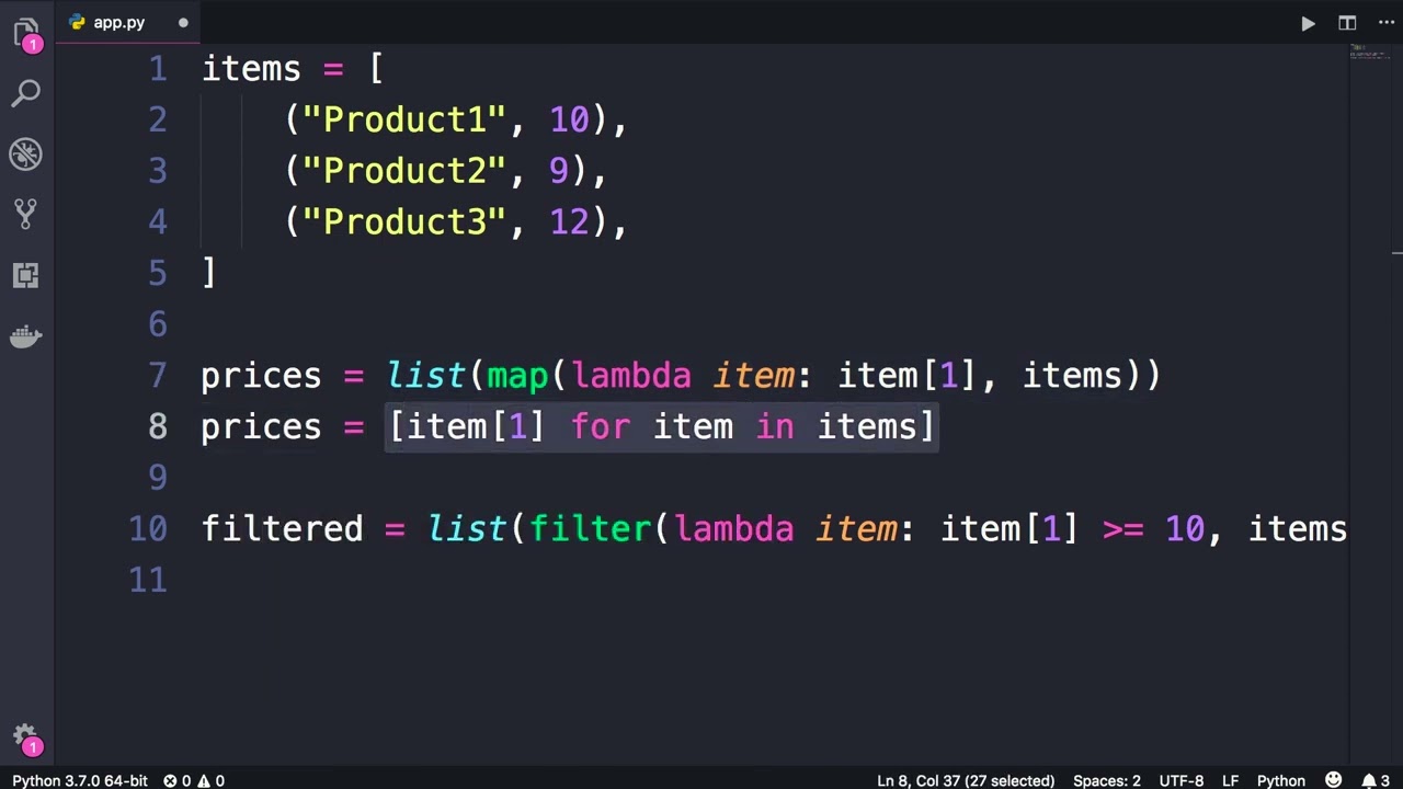 Python #49 - List Comprehensions [By Mosh Hamedani]