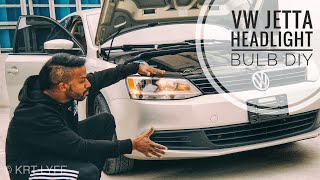 HOW TO REPLACE HEADLIGHT BULB ON VOLKSWAGEN JETTA 2012