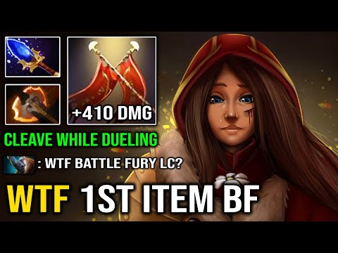 WTF 1st ITEM Battle Fury LC +410 Duel DMG Insane Cleave with Full Aghanim Effect + Silver Edge DotA