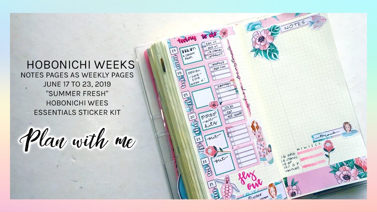 HOBONICHI WEEKS Plan With Me | Summer Fresh Sticker Kit | paperjoyph