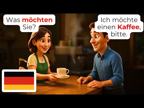 🇩🇪 Café Small Talk in 15 Dialogues | A1-A2 | Learn German | German For Beginners