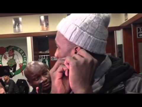 Disappointed Jeff Green Celtics-Knicks (3-26-13)