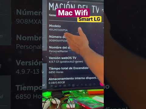 Cómo encontrar la dirección Mac Wifi en Smart TV LG ?