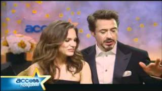 Cute - Post GoldenGlobe interview Robert Downey Jr & Susan Downey