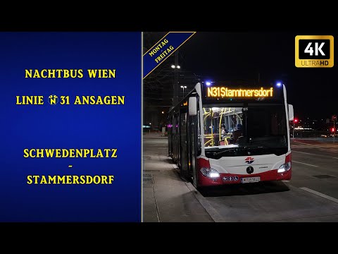 Linie N31 Wien Ansagen – Schwedenplatz – Stammersdorf (Mo-Fr) | Wiener Grantler