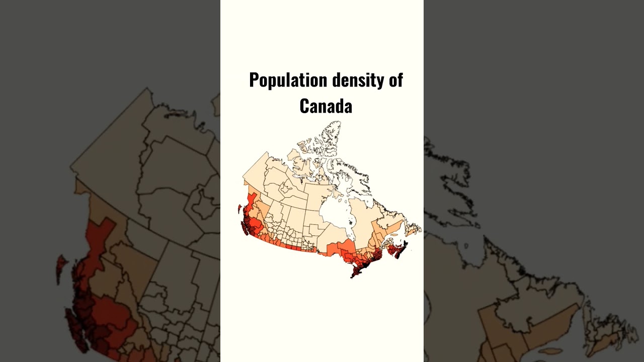 Population density map of Canada. #country  #map #geography #mapmaker