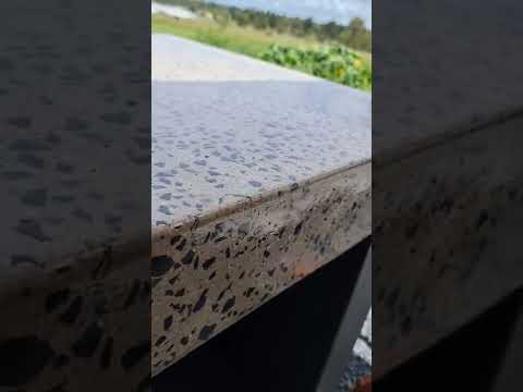 Polished concrete bench