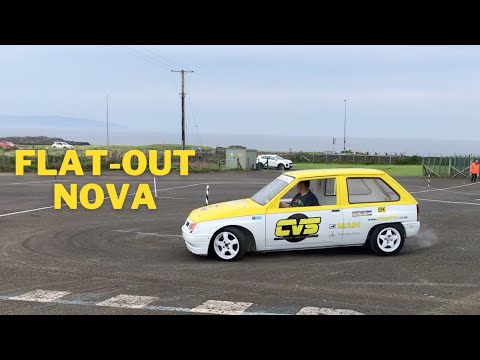 Vauxhall Nova Autotest Car Driving flat-out