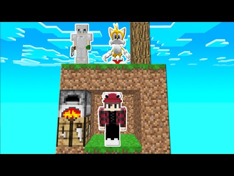 MAKSİ VS TAILS 1 CHUNK MANHUNT 😬 - Minecraft