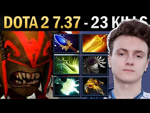 Bloodseeker Gameplay Miracle with Mjolnir and 23 Kills - Dota 2 Kez