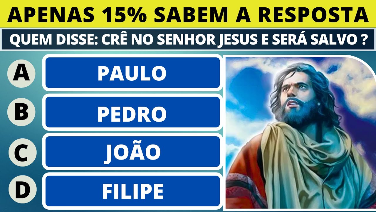 20 PERGUNTAS BÍBLICAS PARA DESAFIAR SEUS CONHECIMENTOS BÍBLICOS - QUIZ CRISTÃO