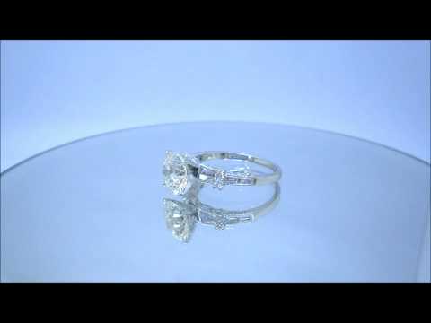 ROUND CUT DIAMOND ENGAGEMENT RING ART DECO 2.63CTW - KNR INC - 181