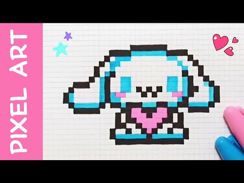 Como dibujar a Cinnamoroll en Pixel Art | Dibujos Pixelados