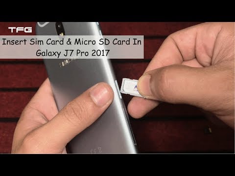 How To Insert Sim Card & Micro SD Card In Galaxy J7 Pro 2017 Easily! Video