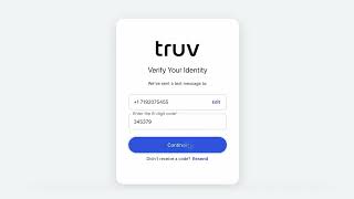Truv Digital Verification Experience via QR code